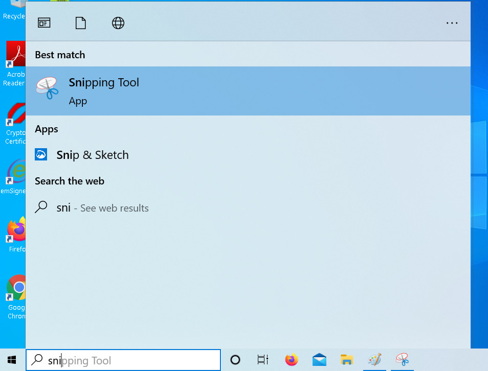  captura de pantalla en Windows 10