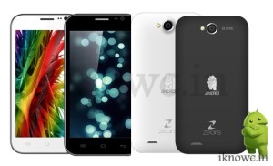 Zears Andro Z5 with Dual core processor, 8MP camera and impressive Specs