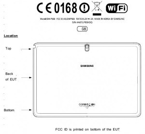 Samsung Galaxy Note 12.2 SM-P900 official at FCC, non-LTE