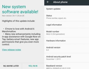 How to update Motorola Moto G3 (G 3rd gen) to Android 6.0 Marshmallow