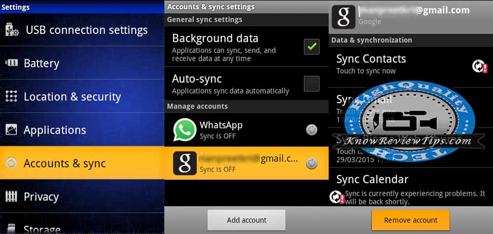 google accounts android phone